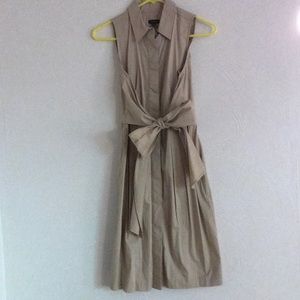 Talbots Khaki Button Up Shirt Dress